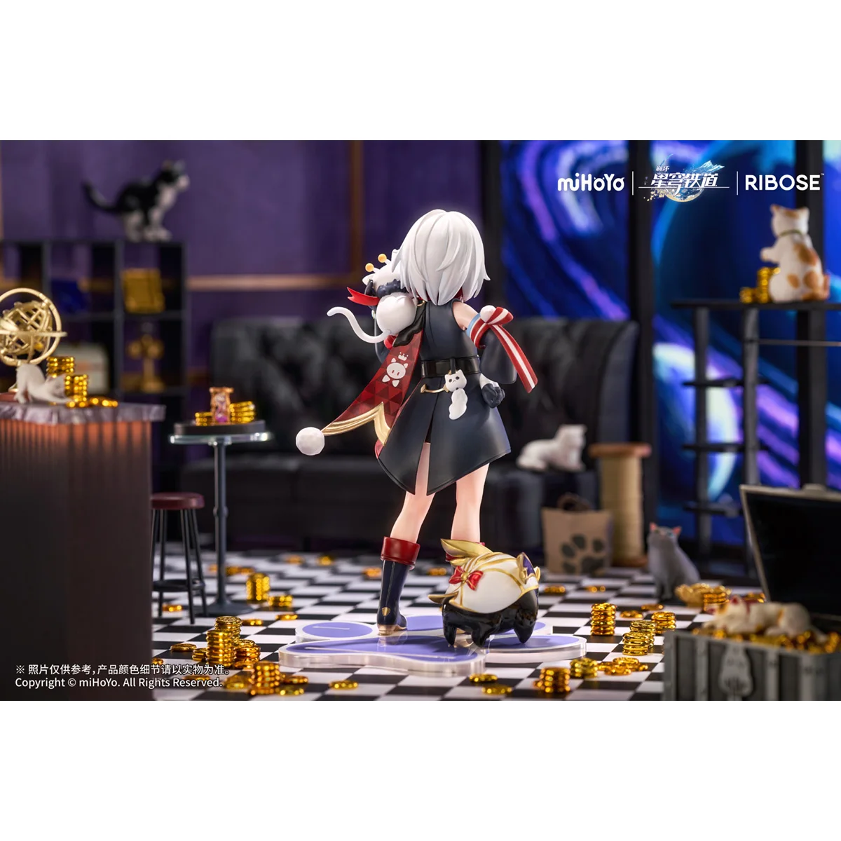 RIBOSE Rise Up + Honkai: Star Rail: Topaz & Numby Little Cat شخصيات كرتونية قابلة للجمع لعبة مجسمة حلية بيشوجو الأصلية #5
