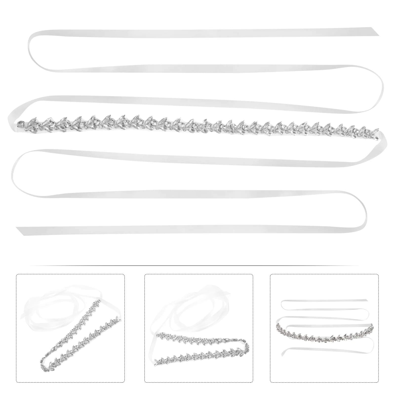 1 Uds. Faja nupcial con diamantes de imitación, cinturón elegante para boda, accesorio para vestido de fiesta, decoración para vestido de novia, faja para novia