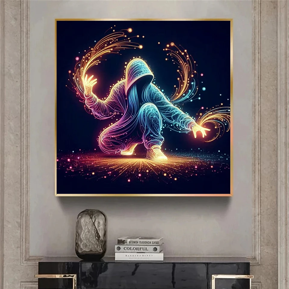 2024 New 5D New Element Street Dance Diamond Painting Picture DIY Full Diamond Mosaic Embroidery Set Home Decoration