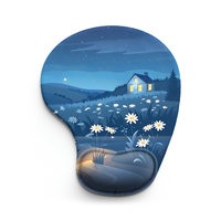 1pc Romantic Starry Night Mouse Pad Wrist Ergonomic Soft Anti-Slip Wrist Rest Support Mat Computer Mouse Pad for Office  PC