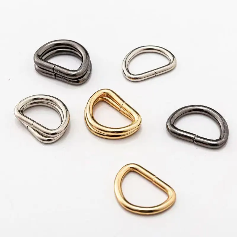 

20pcs D Ring Metal Bag Buckles Handbag Strap Side Clip Connector Hanger Clasp Handle Leather Backpack Hardware DIY Accessories