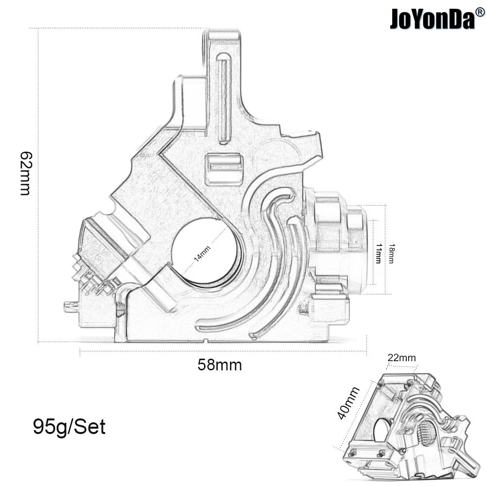 AR-AR-AR 310427   AR-AR-AR 310854   Caja de caja de cambios diferencial de aleación de aluminio, 1 Juego de piezas de mejora, accesorios de vehículo modelo RC para coche RC ARRMA