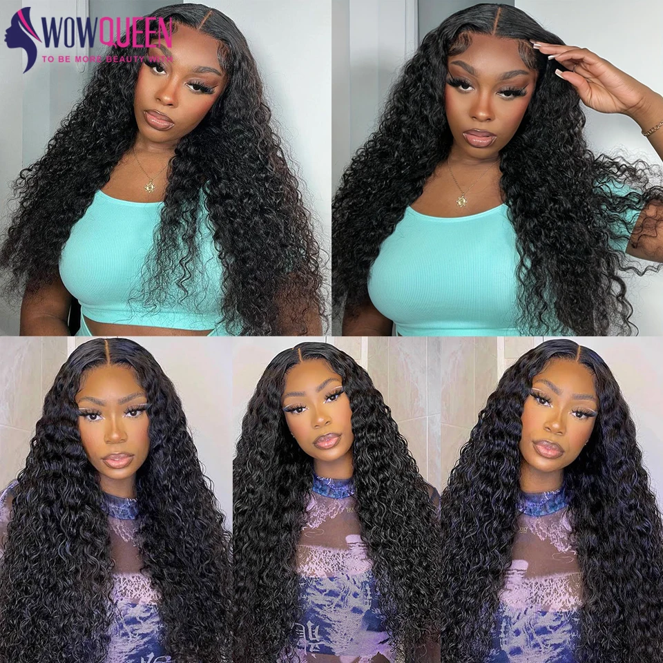 Deep Wave Bundles Human Hair 30 32 Inch Brazilian Raw Hair Bundles 100% Natural Deep Curly Remy Hair Extensions 3 4 Bundles Deal