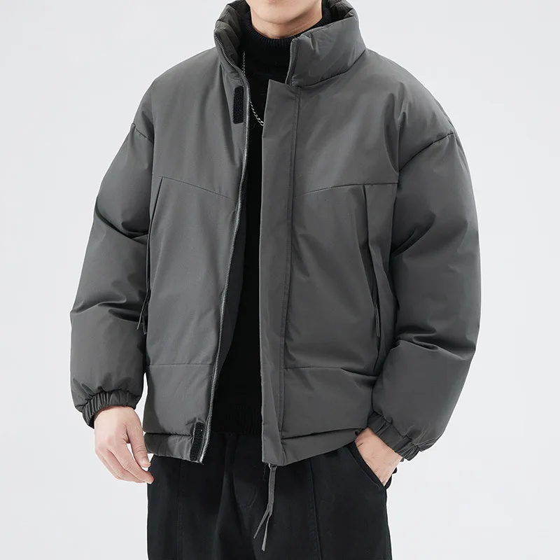 

Мужская зимняя куртка в американском стиле, повседневная, свободного кроя, утепленная, из хлопка, с воротником-стойкой, на полиэстеровой подкладке