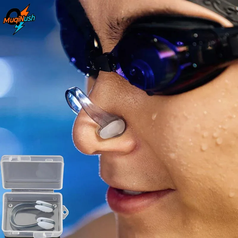 

MuqiNush 6Pcs Swimming Nose Clip Plugs Professional Choking and Comfortable Silicone Latex anti Slip Protector Surfing Diving