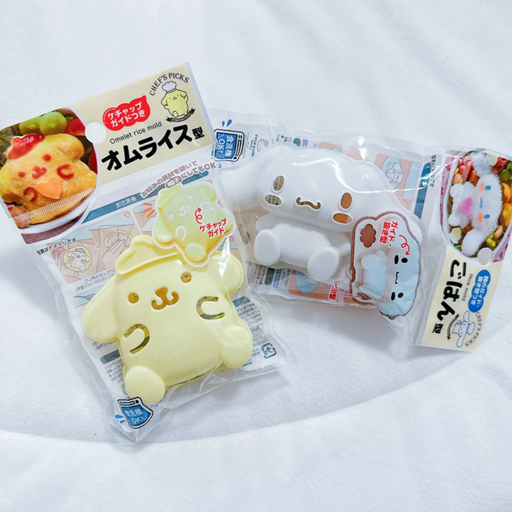 Kawaii مرحبا كيتي سانريو بينتو كرة الأرز قالب الكرتون سينامورول Pompompurin لتقوم بها بنفسك نموذج صندوق المحمولة لوازم المطبخ فتاة هدية