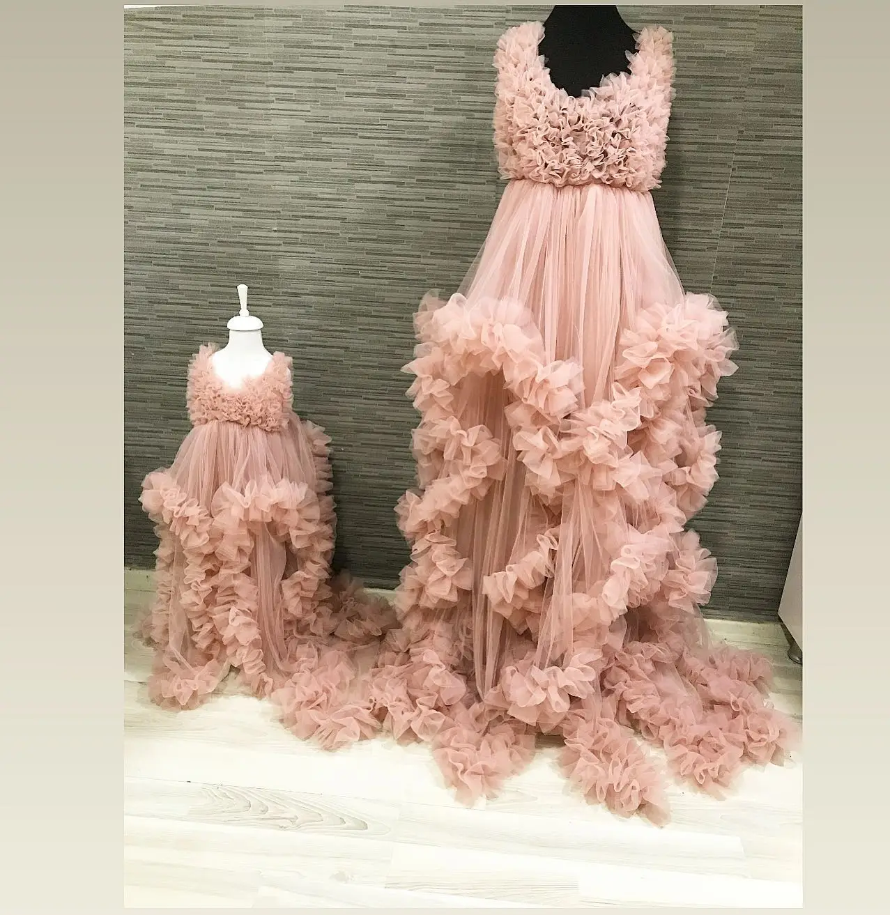 Vestidos Maternidade para Photoshoot, Ruffles em Camadas Sem Mangas, Vestido De Baile De Noiva De Tule, Robes De Mulheres Grávidas, Baby Shower, Vermelho