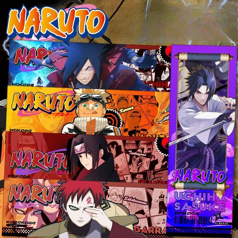 Naruto Uzumaki, Hatake Kakashi Uchiha Sasuke bilhete laser cartão flash impresso de alto valor cartão laser de alta definição de dupla face