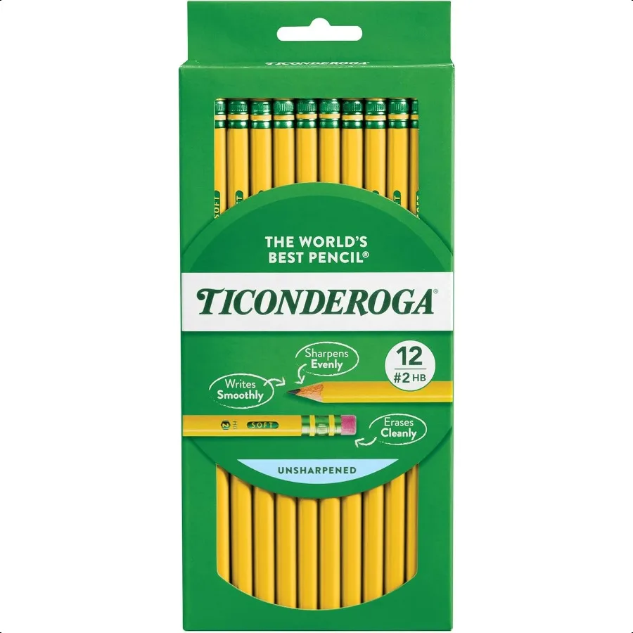 

WoodCased Pencils Unsharpened 2 HB Soft Yellow 12 Count