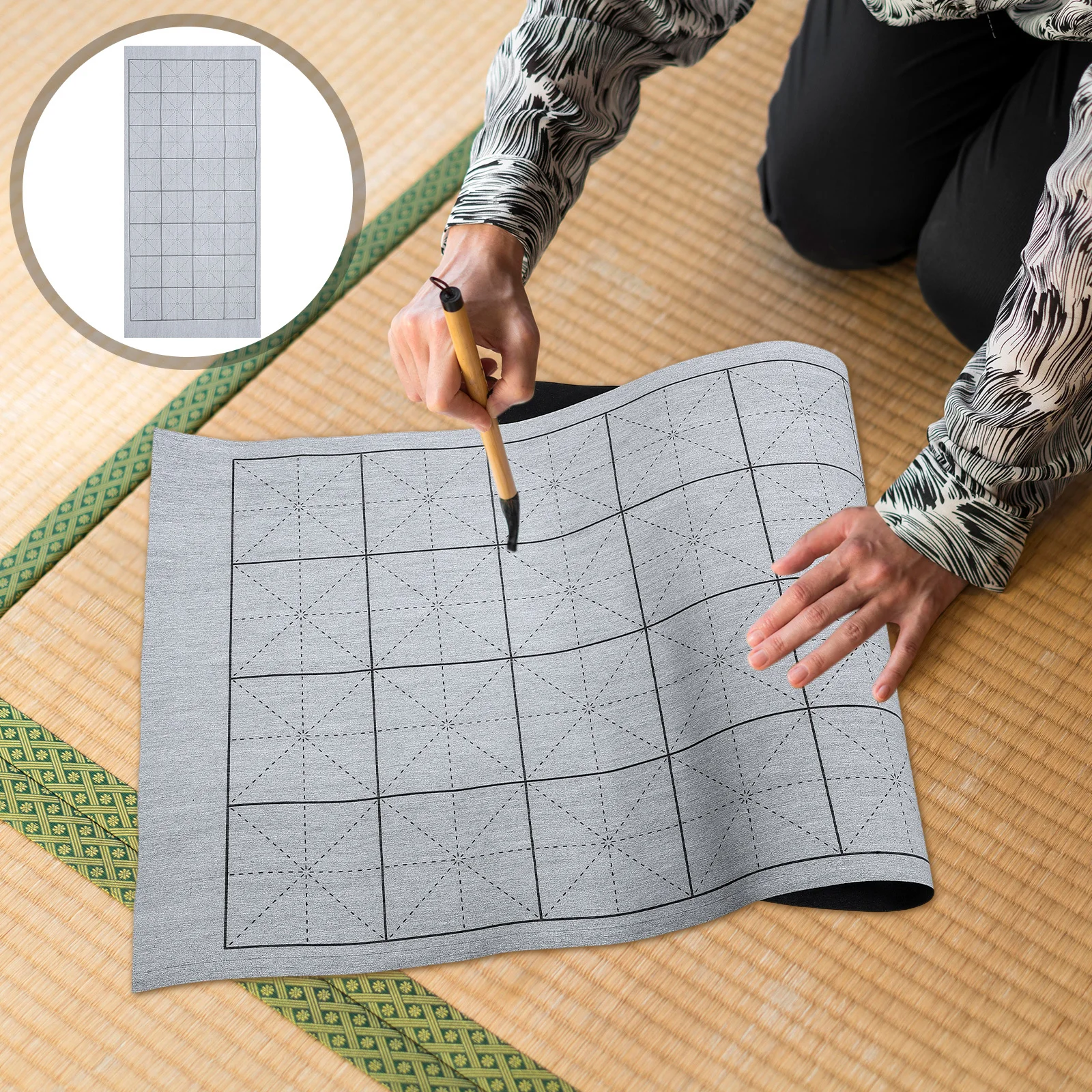 

3Pcs Chinese Calligraphy Water Writing Cloth Reusable Practice Mat Water Drawing Paper for Students Experts Authentic Xuan Paper