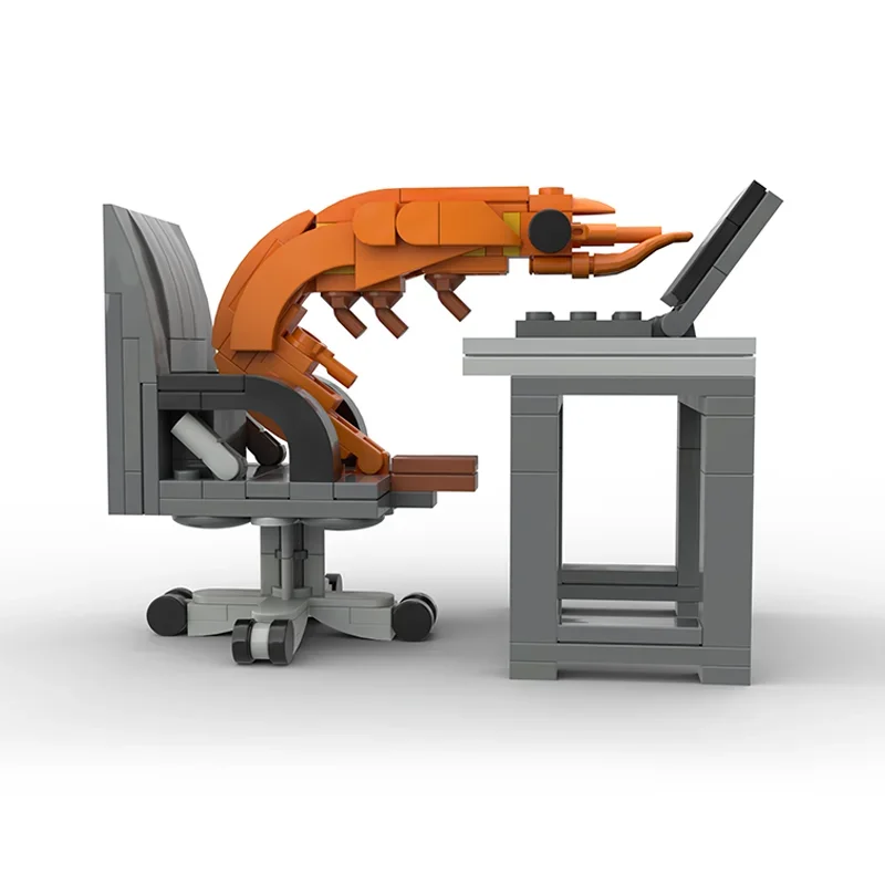 MOC كتلة الروبيان زخرفة نموذج اللبنات الطوب مجموعة مدينة البناء لعبة للأطفال الهدايا #4