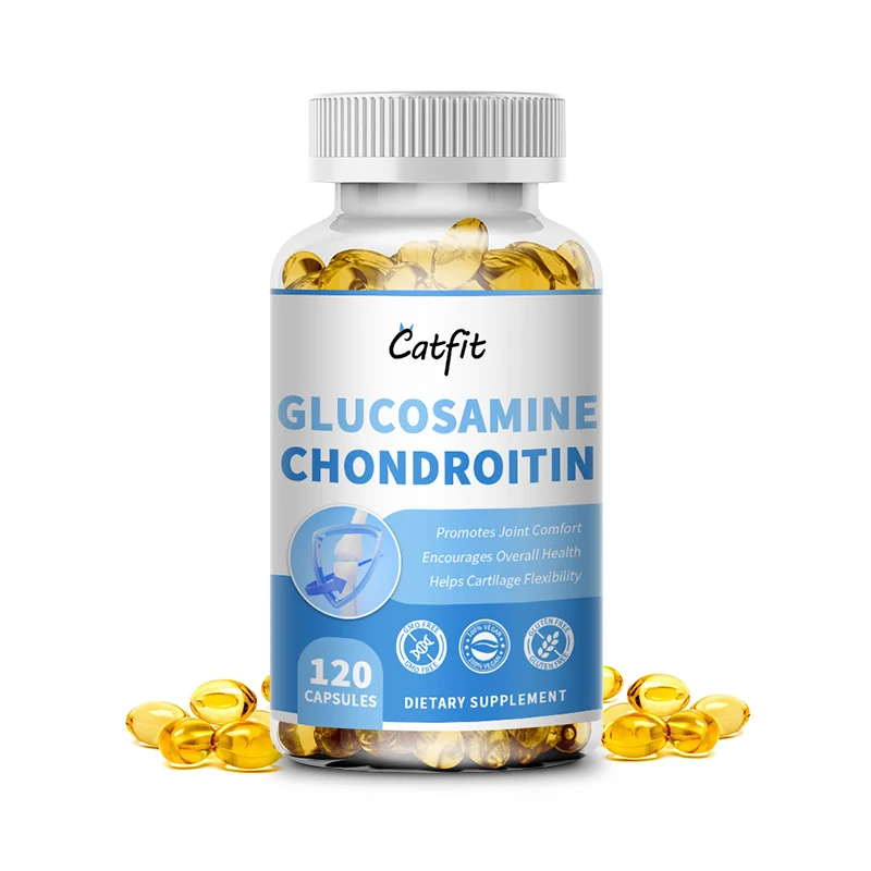 

Catfit Glucosamine Chondroitin Capsules MSM Triple Strength 300 mg Comfortable for Hips Knees Joints Back Joint Diet Supplement