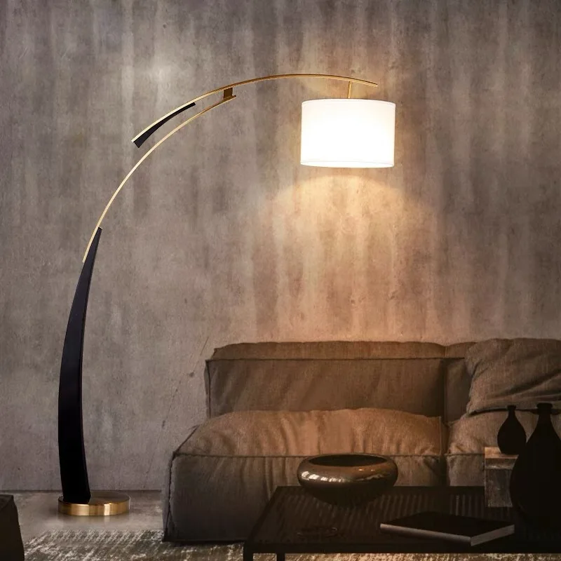 

Fishing lamp, floor lamp, minimalist, luxurious, retro, nostalgic, new Chinese style sofa side standing table lamp