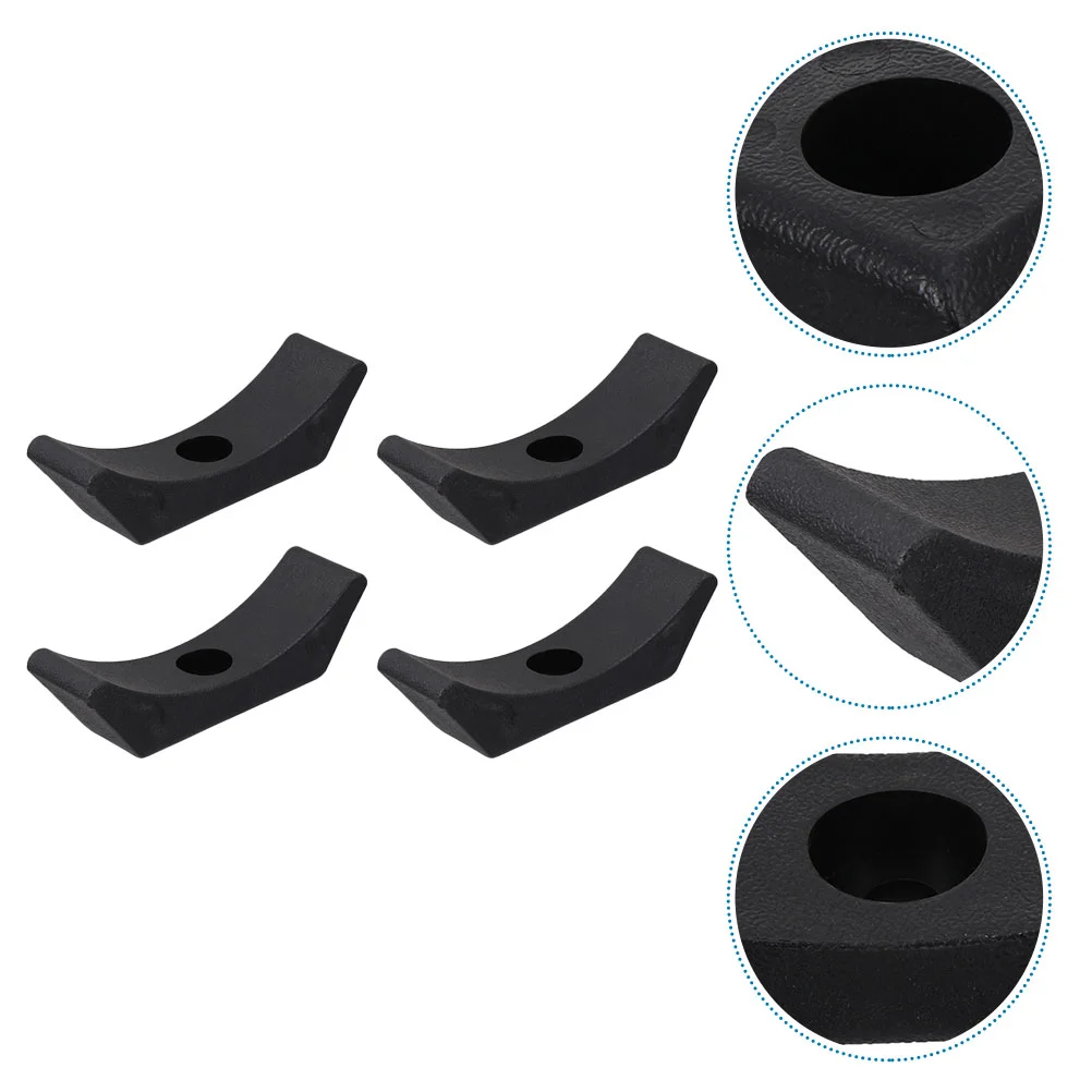 

4 Pcs Dumbbell Rack Black PP 140mm Fitness Equipment Trays Hand Weight Brackets Protect Floor Anti Roll Design Gym Accessories