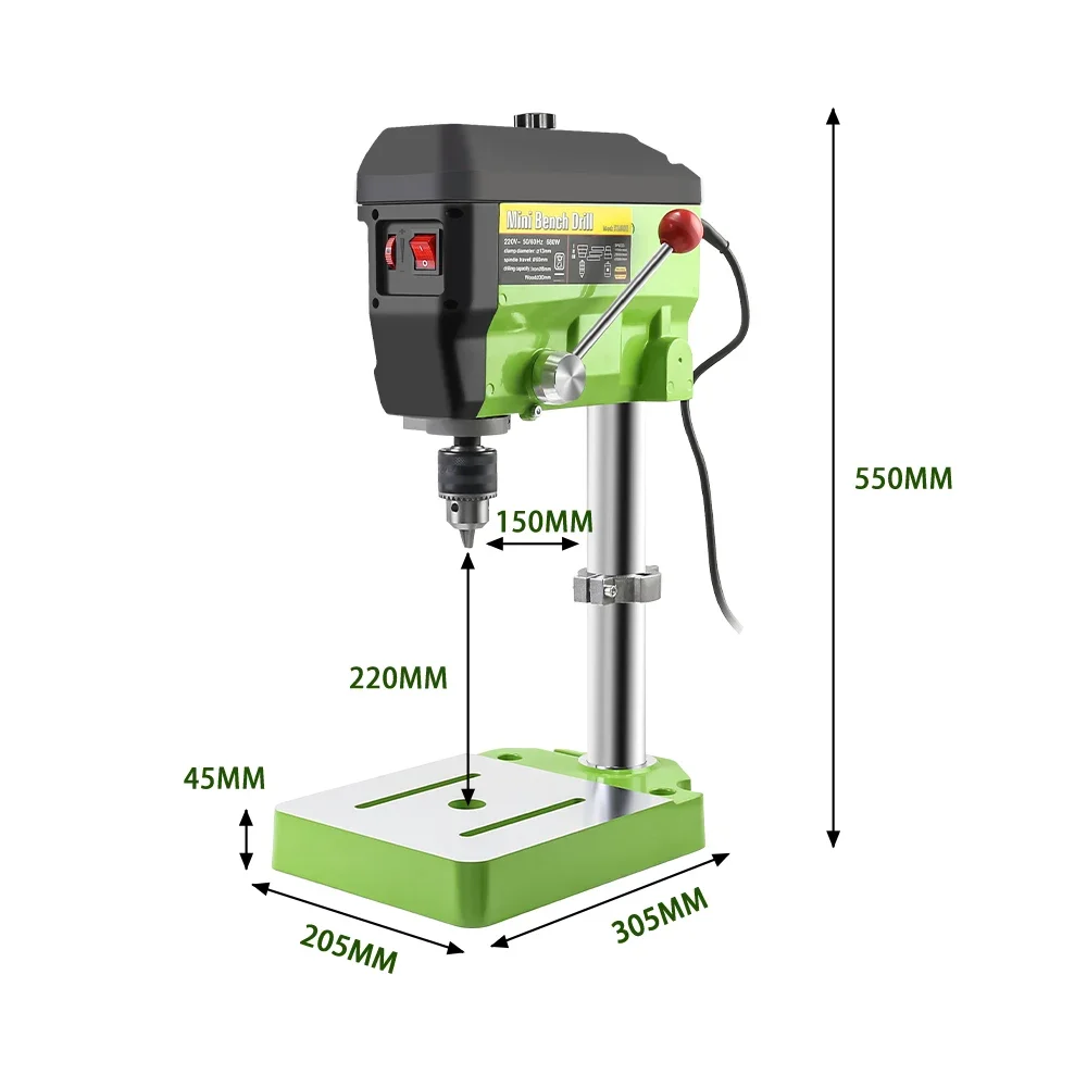 Allsome 6-Speed Benchtop Drilling Machine BG-5168E Drill Press