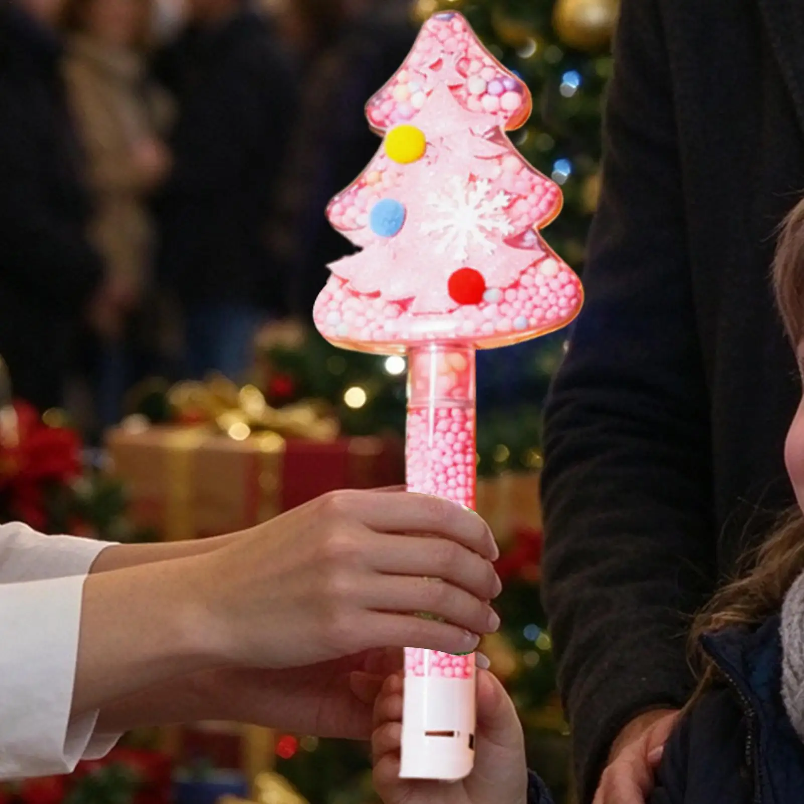 Light Up Christmas Tree Wand Handheld 3 Modes Christmas Tree Wand LED Glowing Toy Stick For Boys Girls Teens Hosts Home
