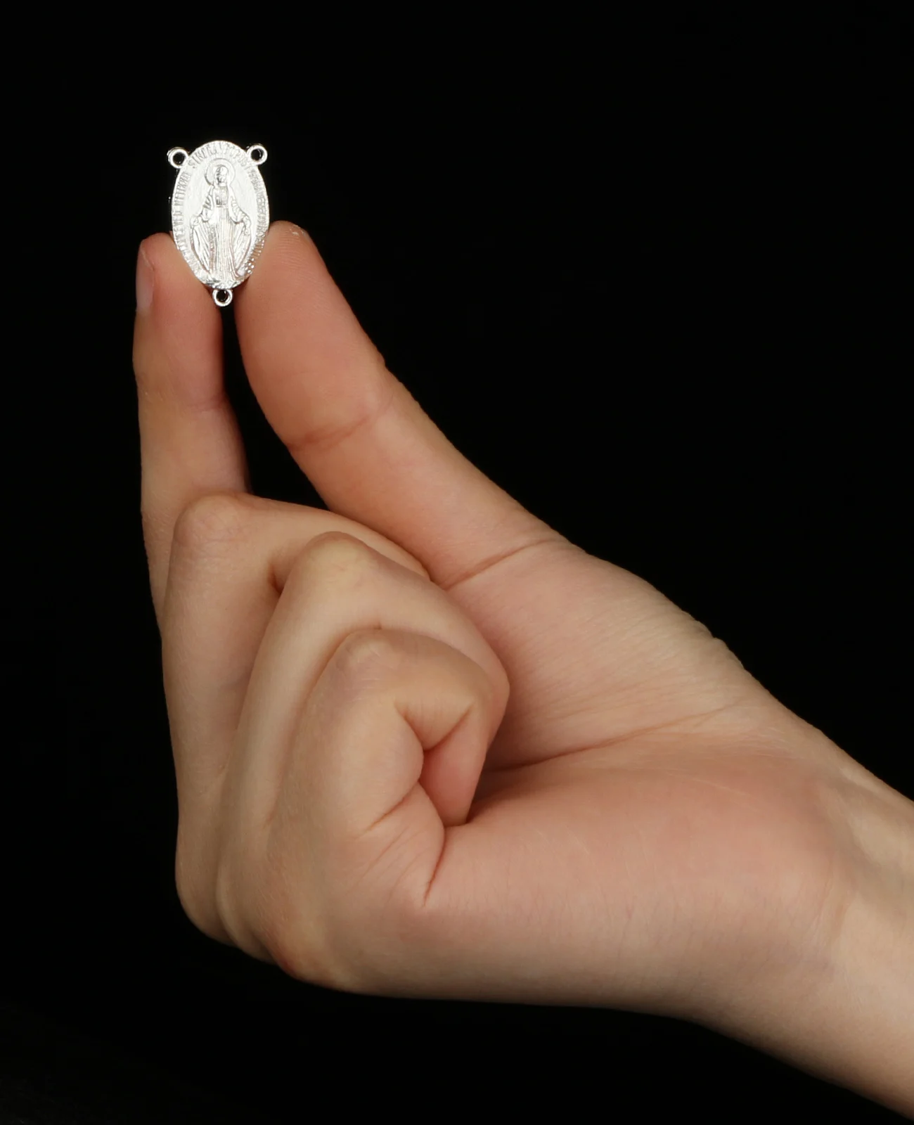 وصلات جزء من أجزاء الوردية من ميدالية ماري العذراء ، قطع مركزية من سيدة ميدالا ميلاجروسا ، إكسسوارات مجوهرات تصنعها بنفسك ، 10: