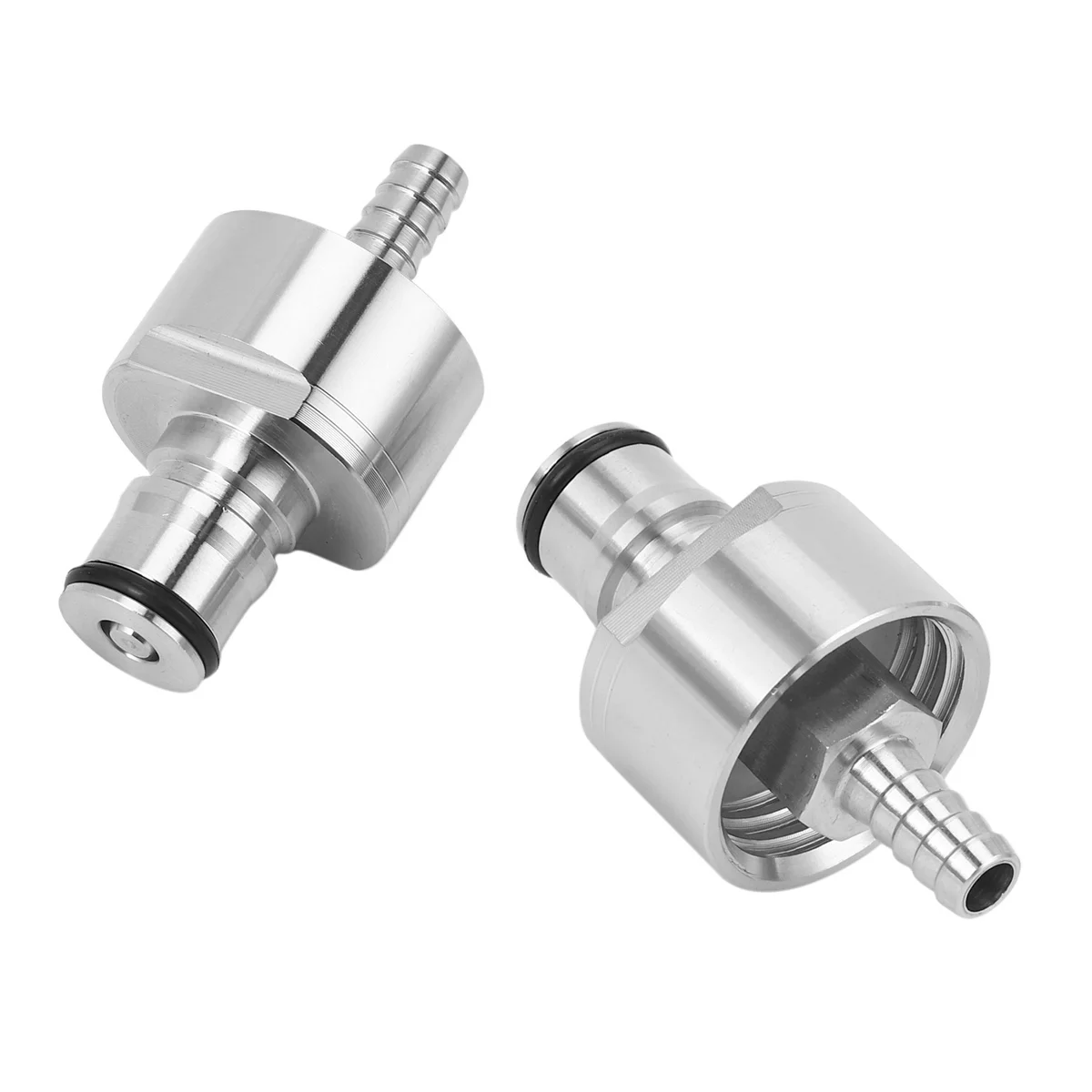 2Pcs/Lot 304 Stainless Steel Carbonation Cap 5/16 Inch Barb, Ball Lock Type, Fit Soft Drink PET Bottles, Homebrew Kegging