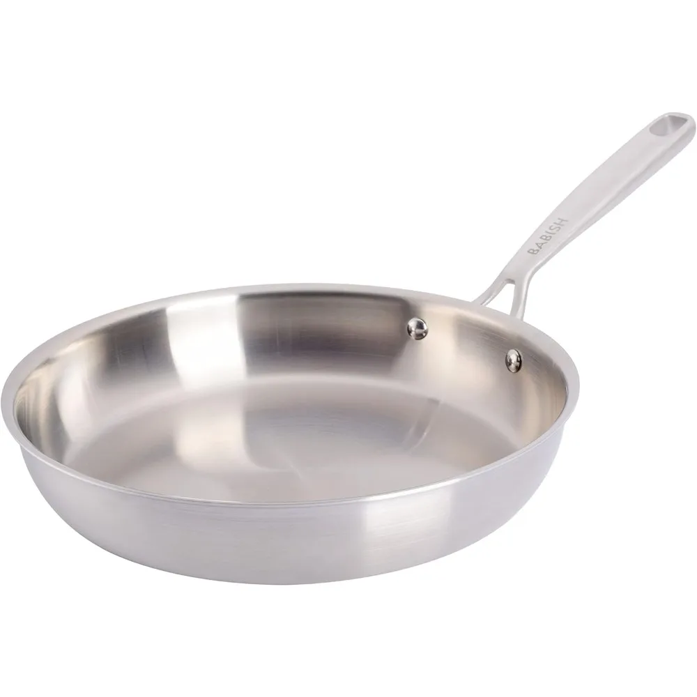 

Professional Grade 10-Inch Stainless Steel Triple-Layer Frying Pan