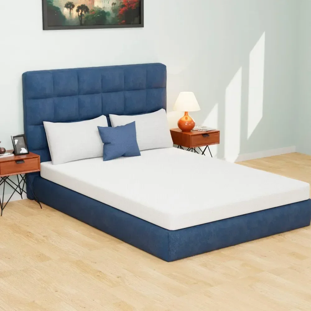 

v Full Size Bed Mattress, Medium Firm Mattresses Fiberglass Free, Bed-in-a-Box, 5 Inch Green Tea Memory Foam Mattress