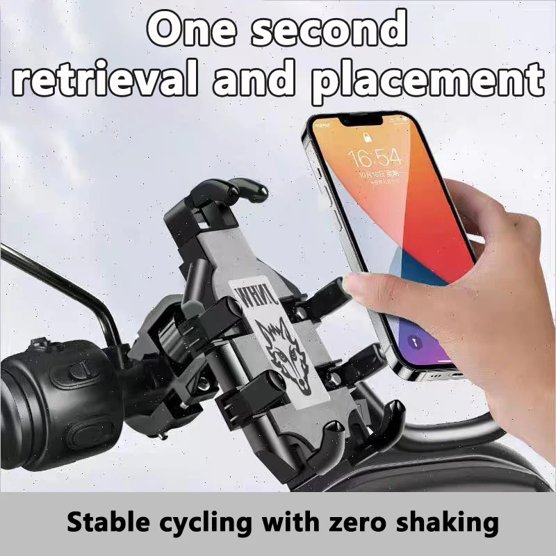 360 Degrees Bike Phone Holder Universal Bicycle Handle Phone Holder For 4-7 Inch Mobile Phone Stand Shockproof Bracket Support