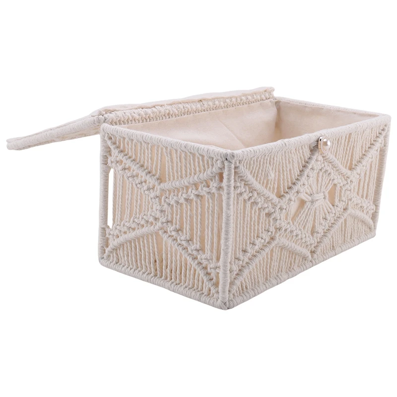 

Tissue Box Cover Boho Decor Rectangular Paper Tissue Holder With Bead Buckle Macrame Napkin Tissues Organizer Home Decor