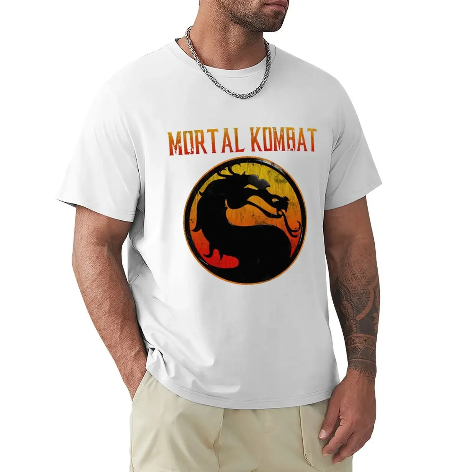 2024 Fashion Graphic Tshirts Cartoon Anime Vintage Mortal Kombat T Shirts Short Sleeve Casual Men 100% Cotton T-shirt Tee Tops