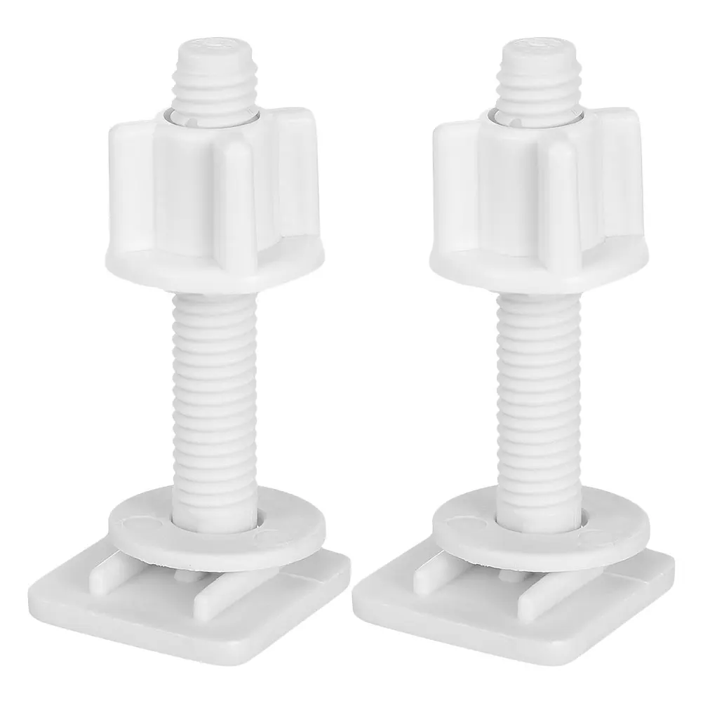 2pcs สกรูที่นั่งชักโครก Heavy Duty พลาสติก Bolts NUTS Universal เปลี่ยนชุดยึด Stable Antiloosening ทนทานสําหรับ Home