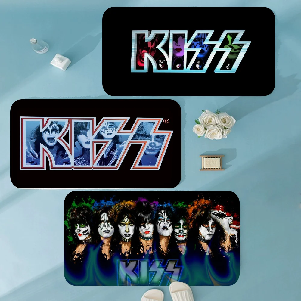 

Retro KISS Rock Band Bath Mat Kids Room Bedroom Decoration Balcony Anti-Slip Doormat Living Room Alfombra