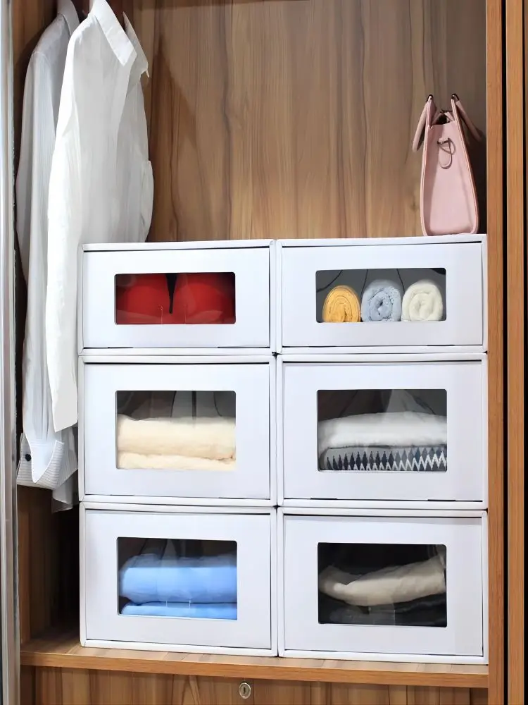 

Органайзер для хранения одежды и туалетных принадлежностей под кроватью, пластиковый контейнер для спальни