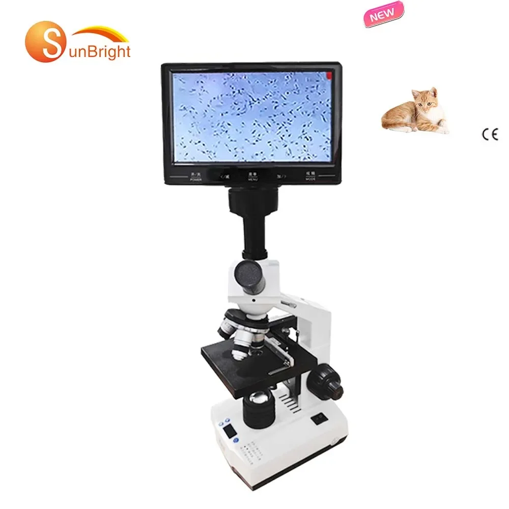 

High resolution 7 inch screen constant temperature vet microscope for sale