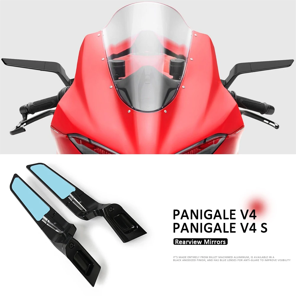 

Motorcycle Accessories For Ducati Panigale V4 PANIGALE V4S 2025 2026 Side View Mirror Rearview Mirrors Kits Rotate Adjustable