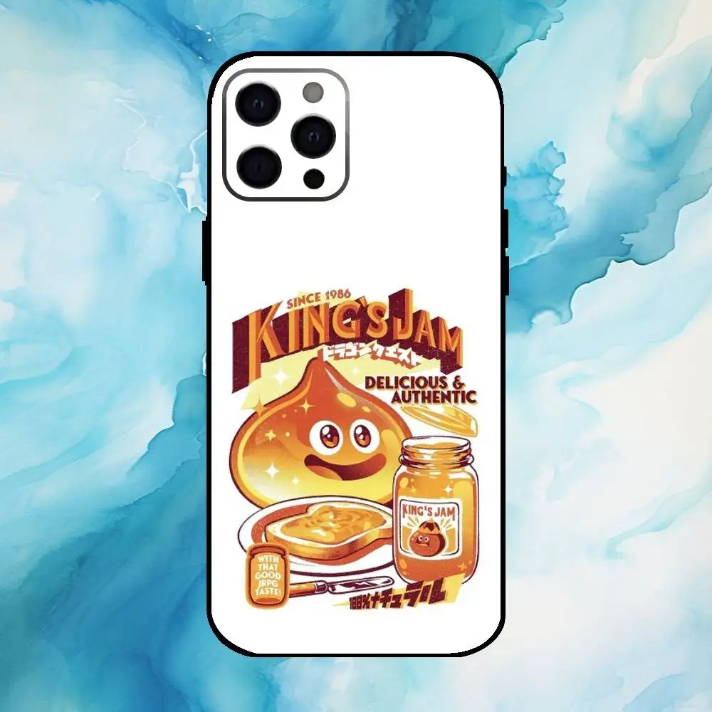 حافظة هاتف D-Dragon Q-Quest Slime لهاتف iPhone17,16,15,14,13,12,11 Plus، Pro Max غطاء أسود ناعم #6