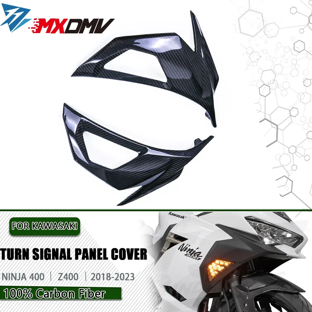 

Motorcycle Accessories Front Side Panels Fairings 3K 100% Full Carbon Fiber For KAWASAKI Ninja 400 2018-2023