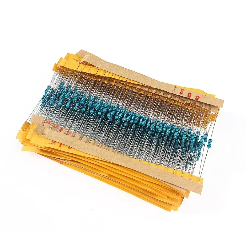 300/600PCS 30 ค่า 1/4W ตัวต้านทานฟิล์มโลหะชุดกล่อง 10Ohm ~ 1M ความต้านทาน 1% ชุดตัวต้านทานฟิล์มตัวต้านทานชุดกล่อง