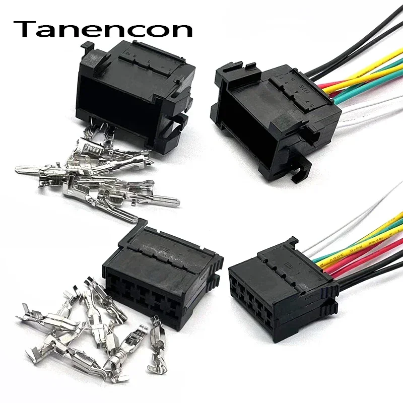 1 set 10 pin automotive wire connector automotive power amplifier male and female plugs 1-929505-4-1929504-4.