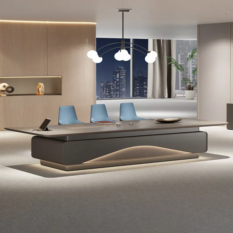 Premium Modern High-end Boardroom Conference Table With Expandable Functionality For Hotel Office Schools - Contemporary Design