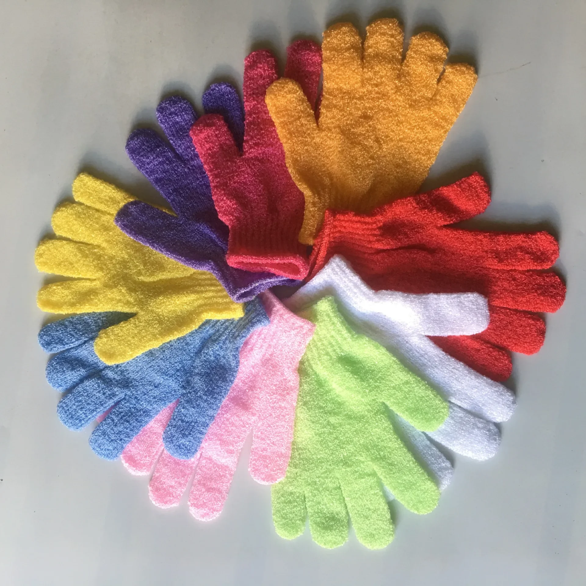 5 Fingers Bath Glove for Shower Scrub Shower Gloves Bath Cleaning Gloves Resistance Body Massage Sponge Wash for Rich Foam