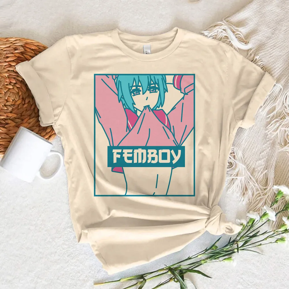 Femboy top women harajuku Y2K anime t-shirts girl funny anime clothing