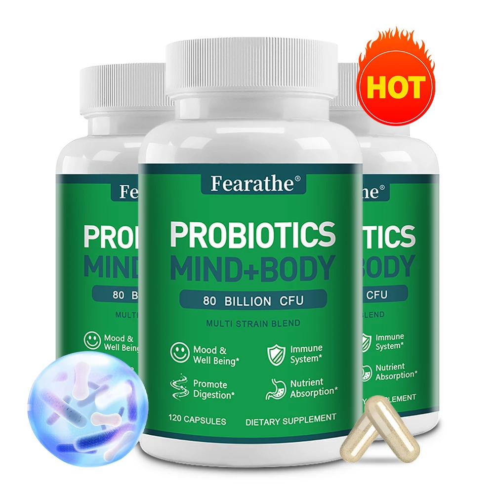 Probiotics, Digestive Enzymes & Prebiotics - for Mood, Immunity & Overall Digestive Support & Boost Nutrient Absorption