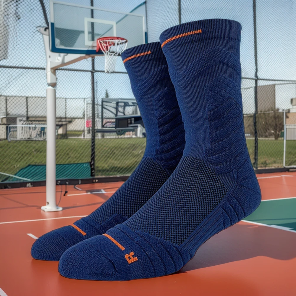 

Мужские спортивные носки Носки для бега Спортивные носки для бега с махровой подошвой Нескользящие удобные треккинговые носки Дышащие для занятий спортом на открытом воздухе