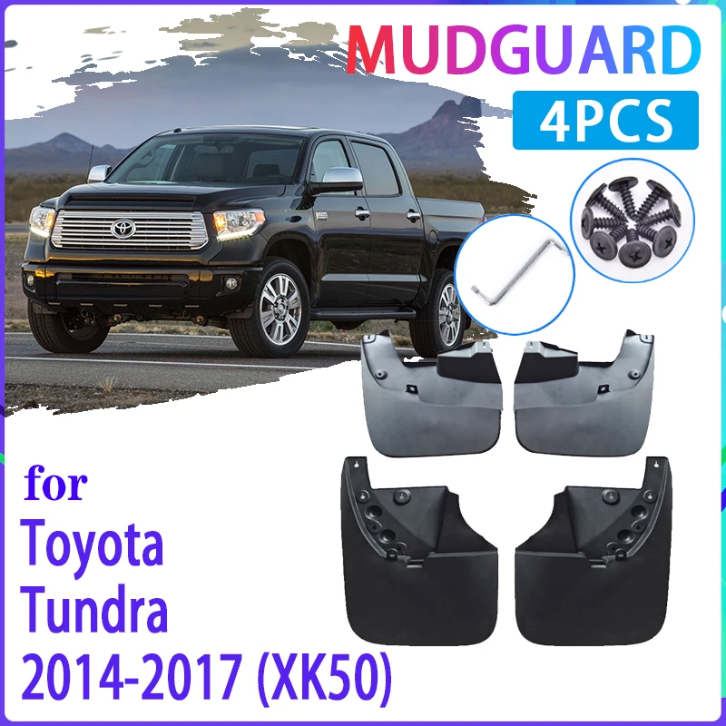 Car Mud Flaps for Toyota Tundra XK50 2014 2015 2016 2017  Mudguard Splash Guard Fender Mudflaps Auto Accessories