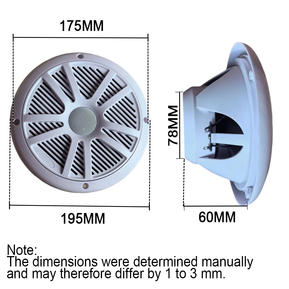6.5 Inch Marine Speakers Waterproof Weather Resistant Stereo Boat Speaker  for Yachts Golf cart RV ATV UTV