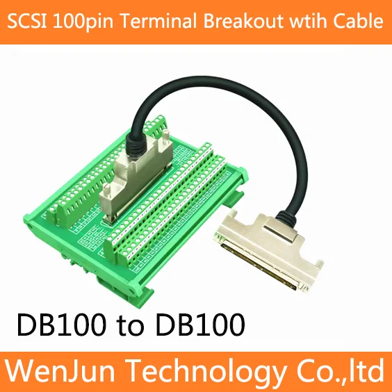 

SCSI DB100 to DB100 Terminals Adapter Board with Data Cable 0.5M/3M/5M SCSI 100pin Relay Servo module terminal board PCI 1754