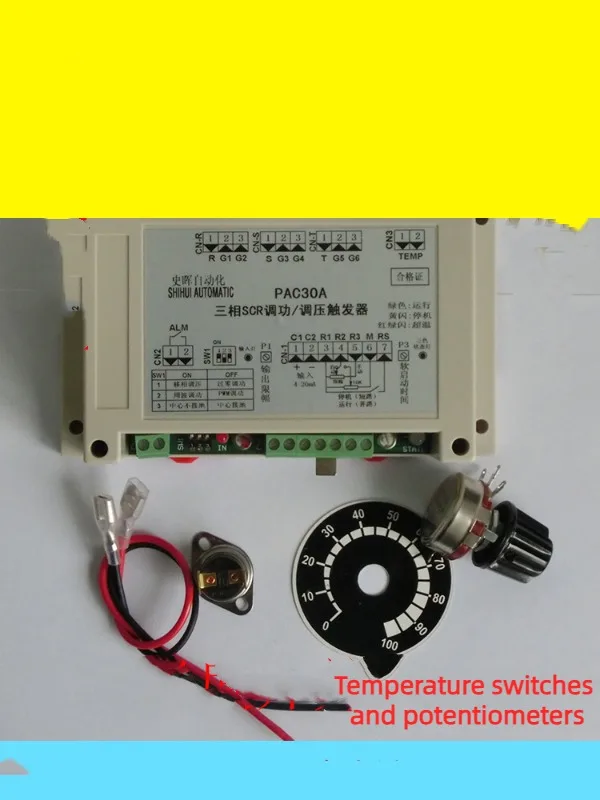 

Three-phase SCR Power/voltage Regulator Controller PAC30A Three-phase Thyristor Phase Shift Trigger Board