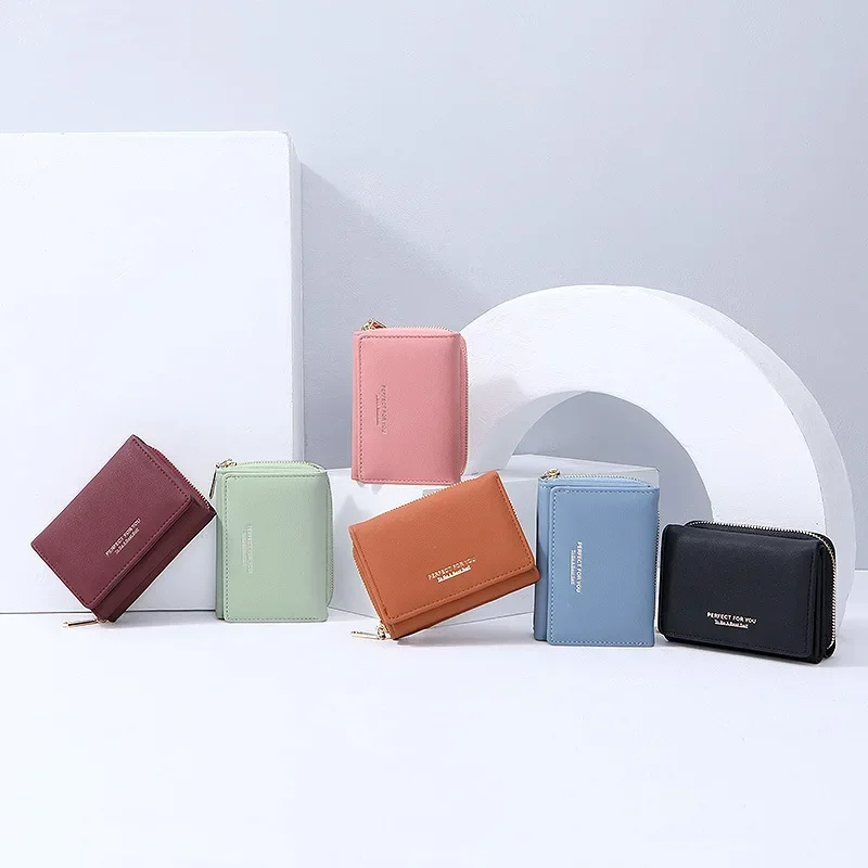 

PU Leather Wallet Women Small Ladies Purse 2024 Solid Casual Female Wallet Coin Purse Card Holder Purses