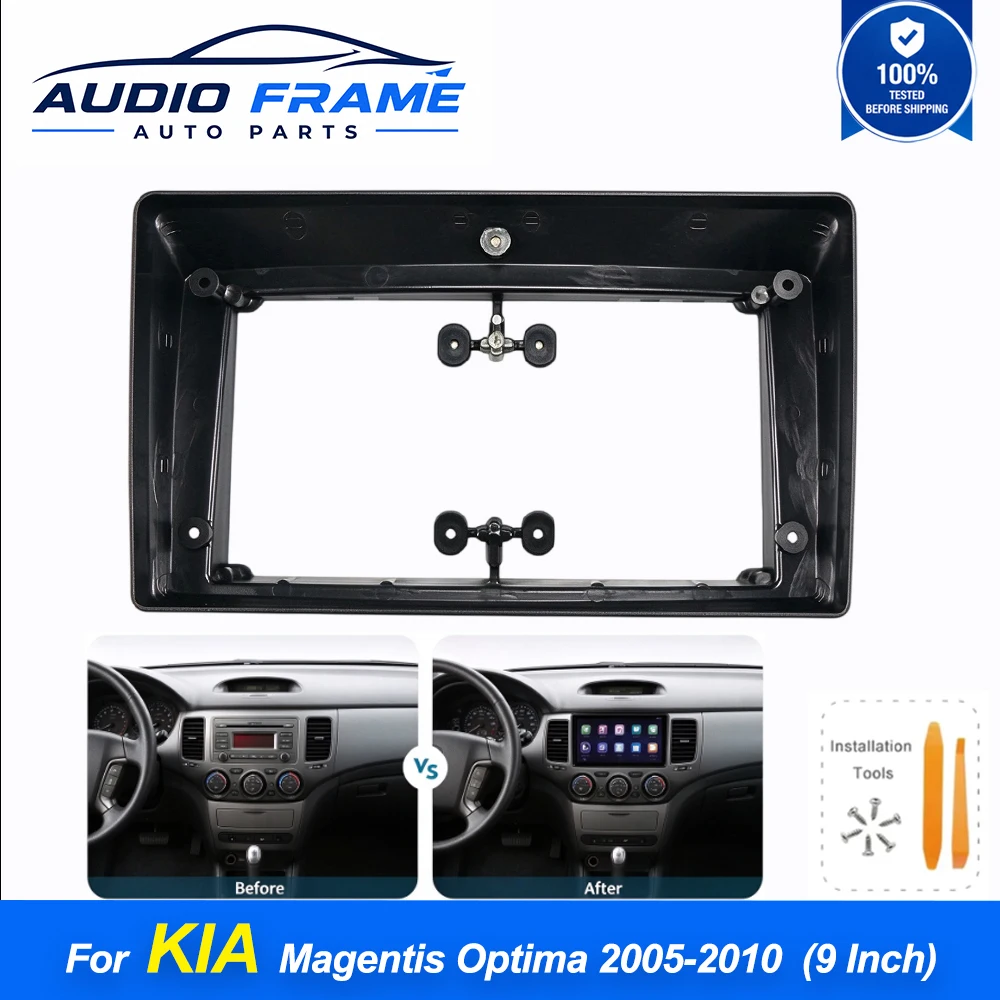 Fascia Dash Fitting Panel Installation Frame Adapter Kit 9 Inch Android Radio For KIA Magentis Optima 2005-2010