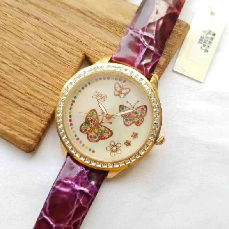 “Austria crystal” Multicolored gemstone dial Butterfly Unknown Quartz Women's Watch