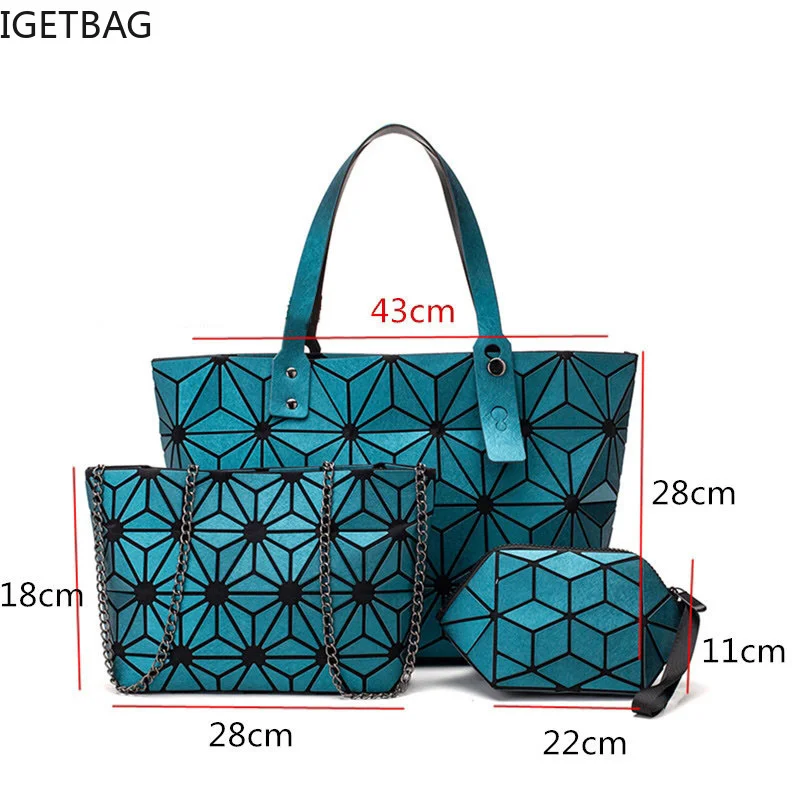 sac a main brand women geometric bags for 2023 Quilted Shoulder Bags Laser Plain Folding ladies Handbags Bolso Mujer