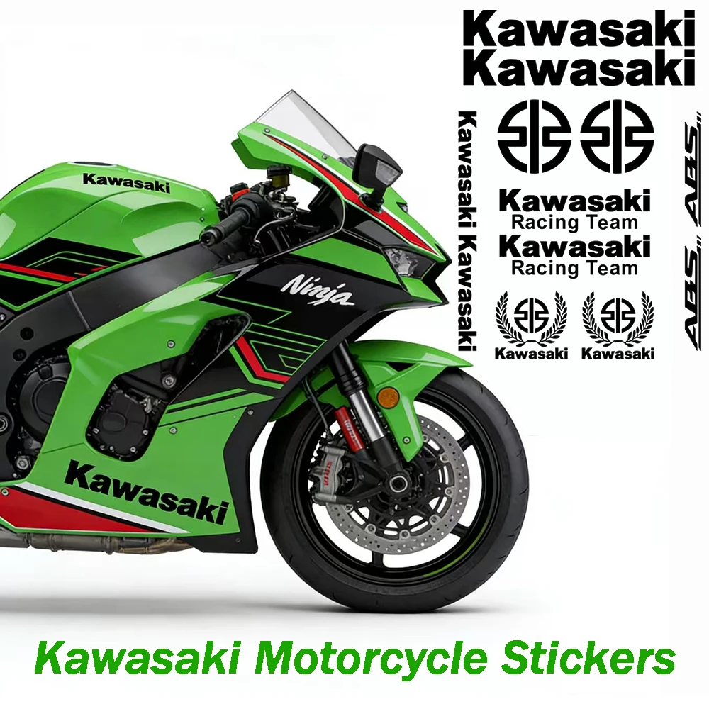 

For Kawasaki Ninja 400 650 H2R H2 Z400 900 Motorcycle Helmet Fuel Tank Shock Absorber Racing Team Reflective Stickers